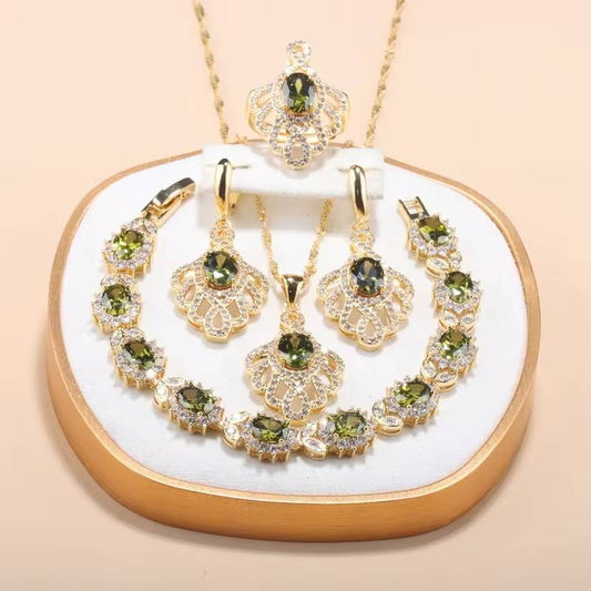 12-Colors Luxury Quality Big Jewelry Set Adjustable