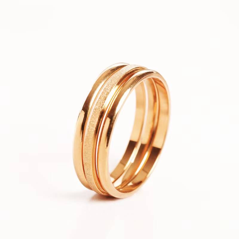 3Pcs Gold Plated Korean Stackable Rings Set - Simple, Elegant Jewelry Gift (7)