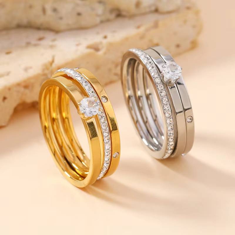 3in1 Crystal Stacking Rings Set  Slim Finger Band Jewelry (2)