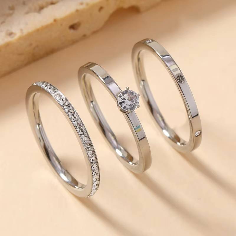 3in1 Crystal Stacking Rings Set  Slim Finger Band Jewelry (6)