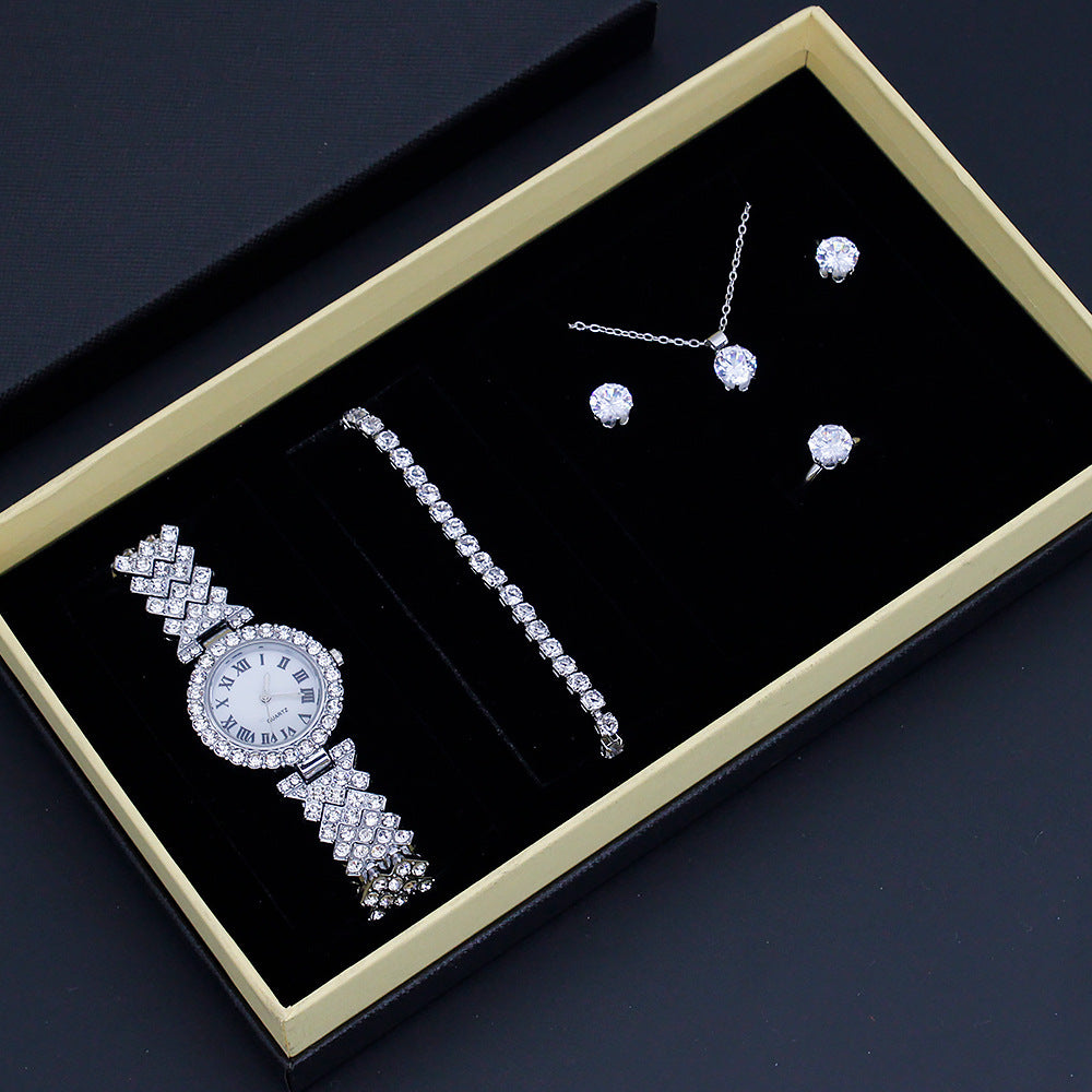 5-Piece Jewelry Set  Include Fashion Quartz Wristwatch (3)