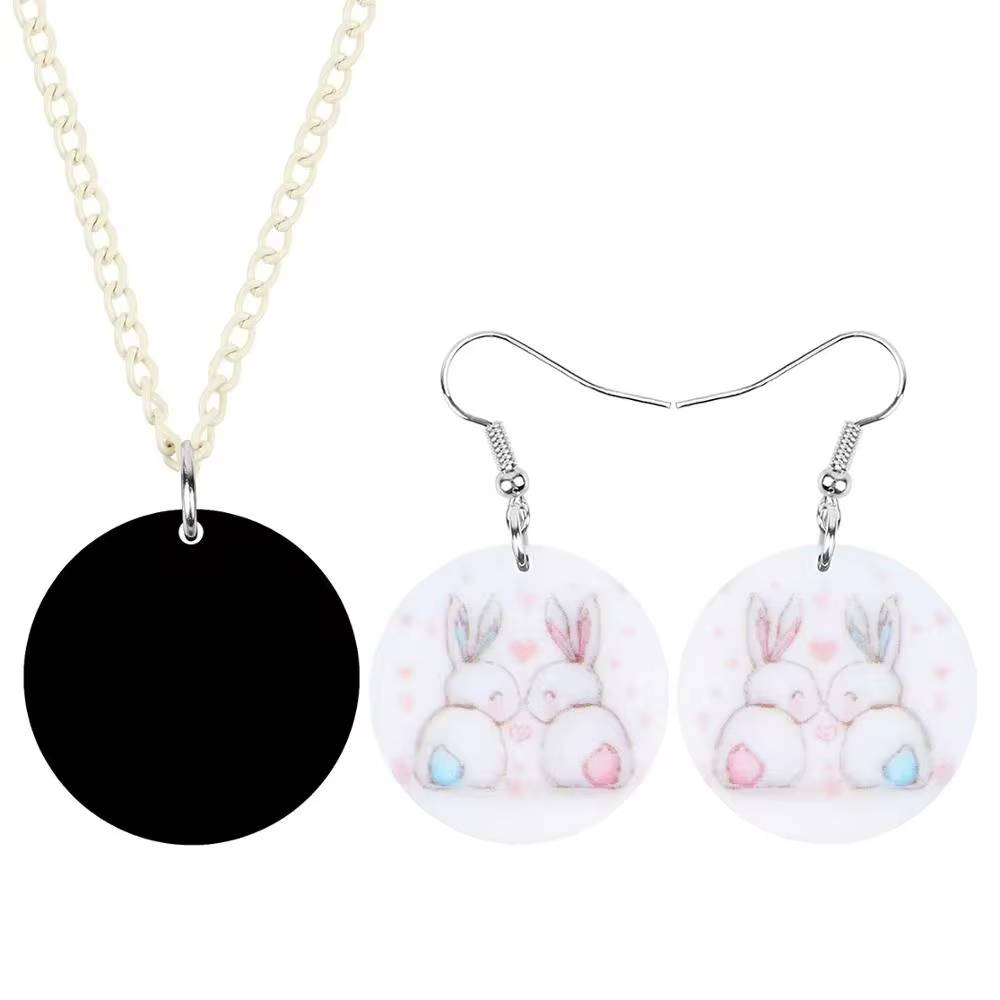 Acrylic Easter Hare Rabbit Bunny Jewelry Set (4)