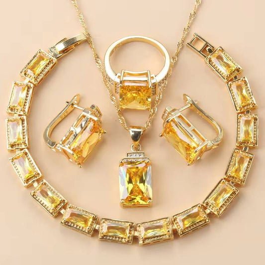 Arab Gold Color Jewelry Sets Dubai (10)