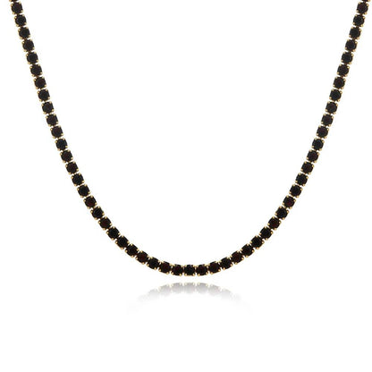 Black Crystal Tennis Necklace for Women (5)