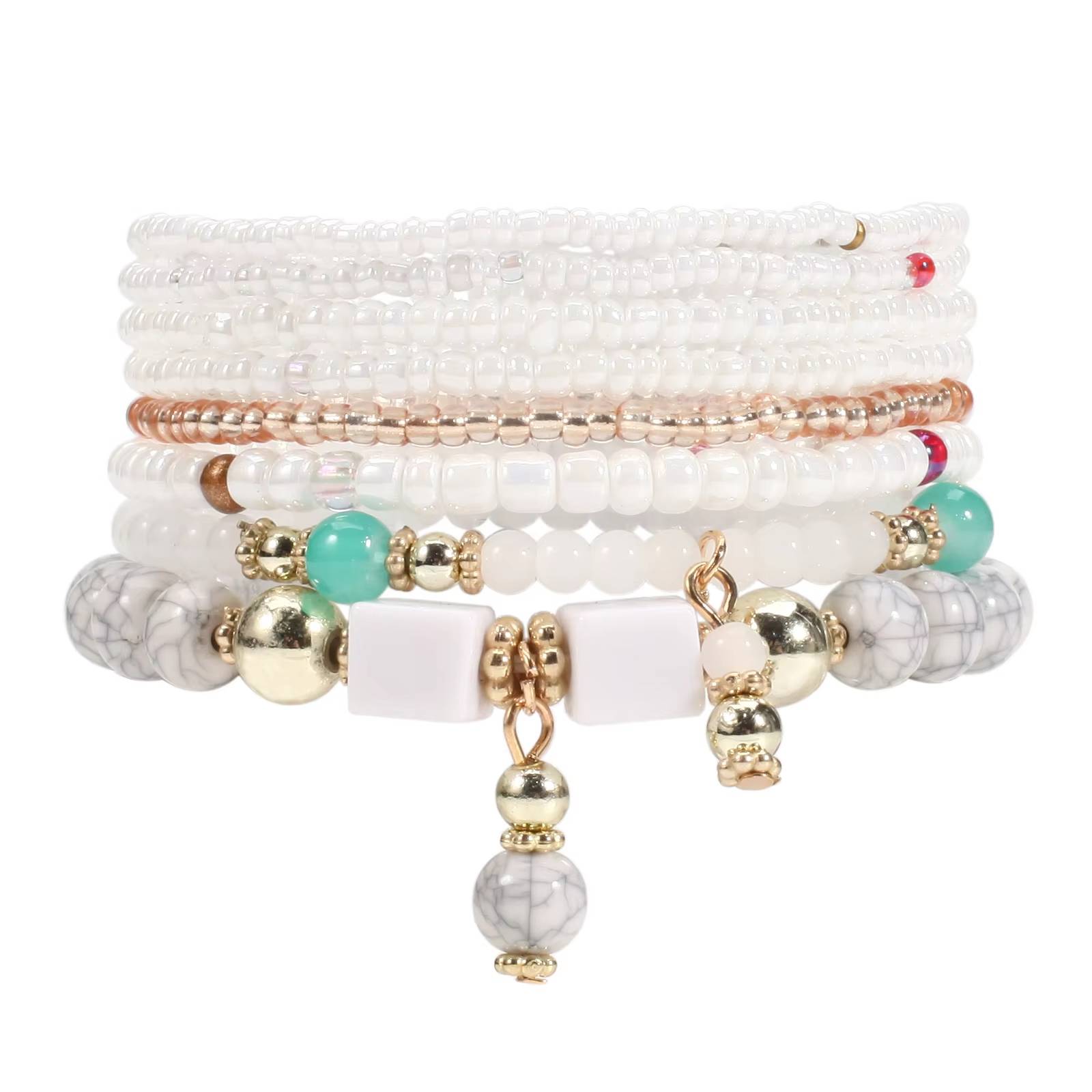 Bohemian Stackable Bead Bracelets for Women (6)