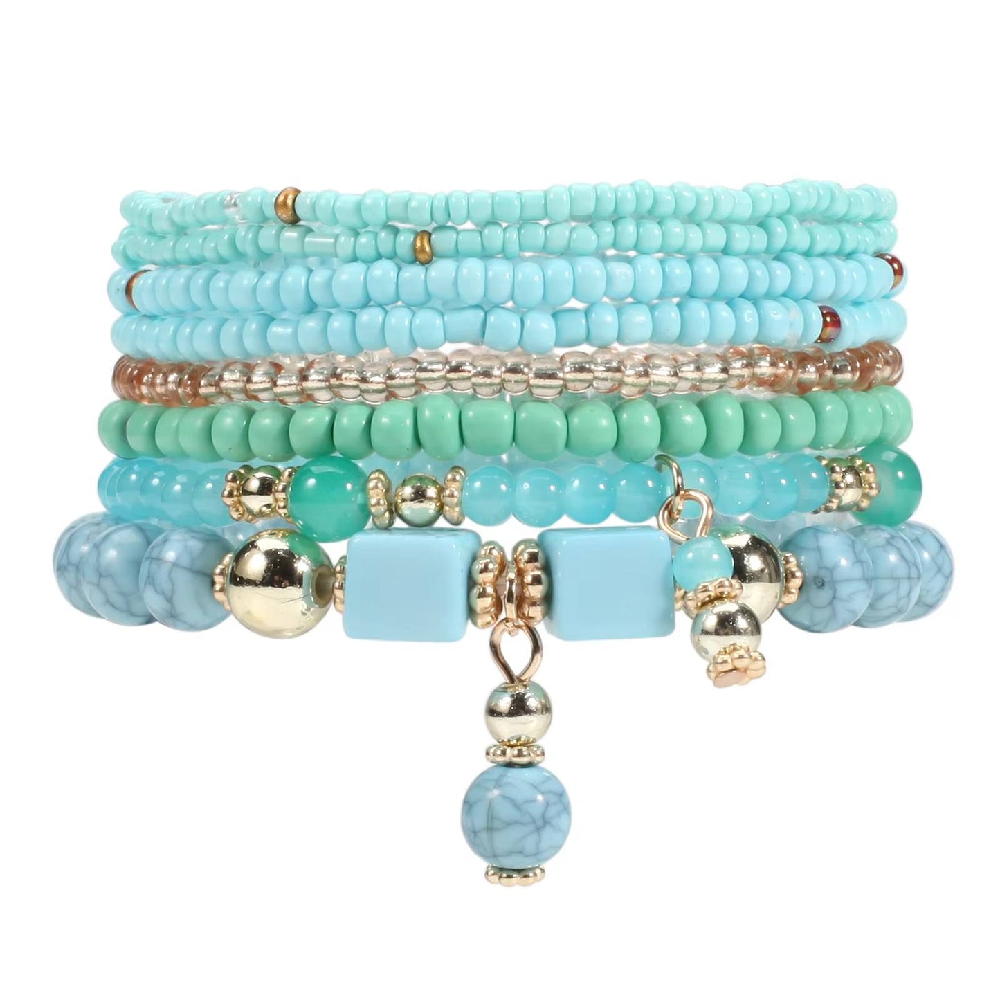 Bohemian Stackable Bead Bracelets for Women (8)