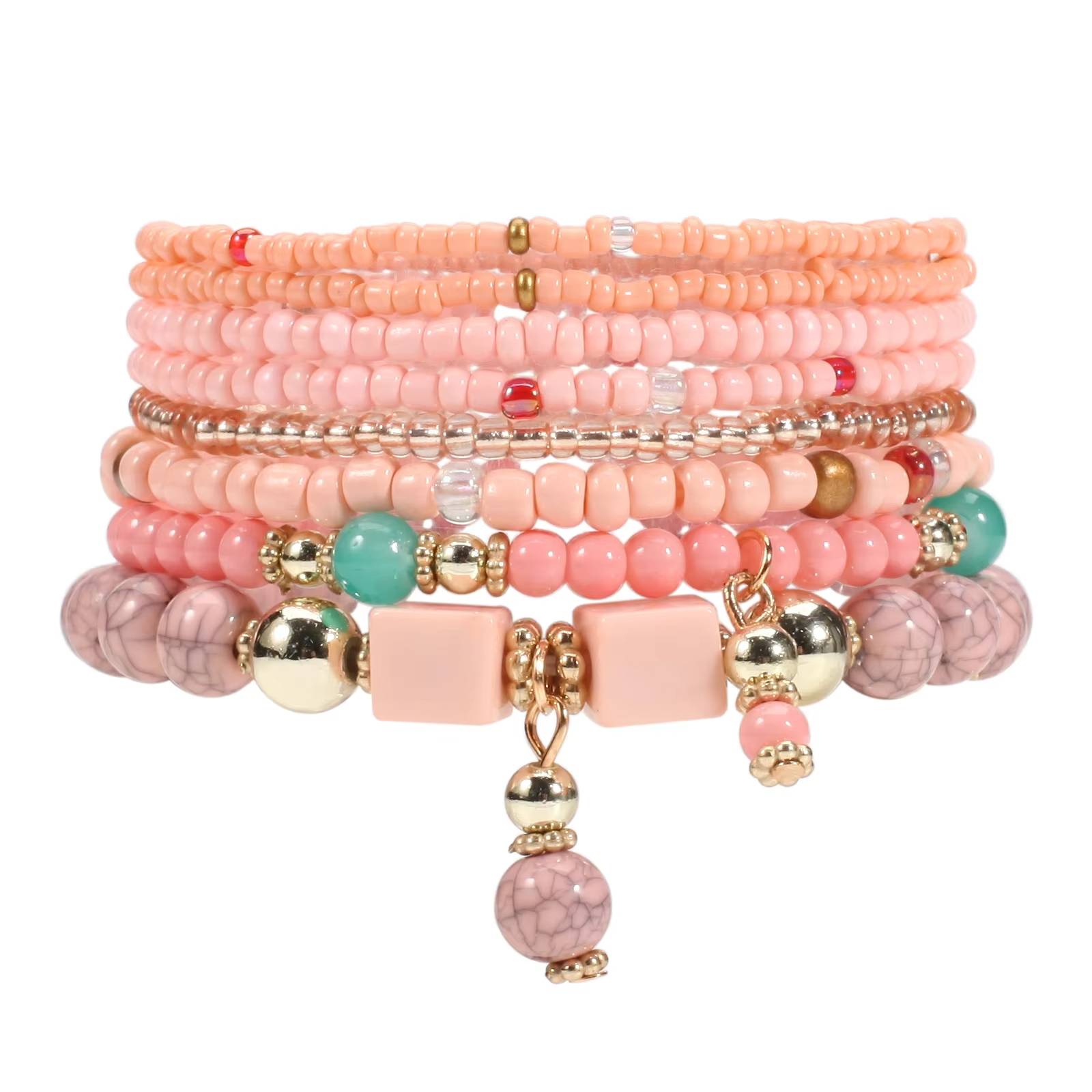 Bohemian Stackable Bead Bracelets for Women (9)