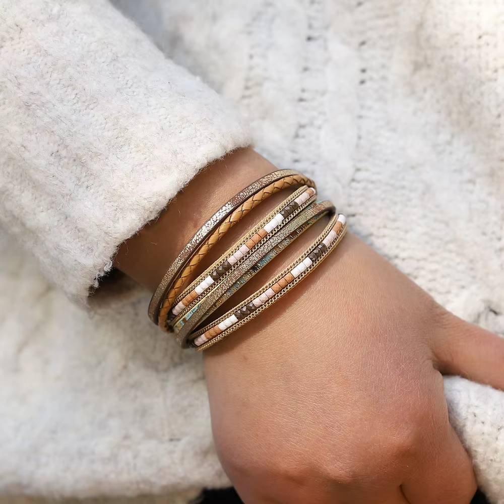 Boho Multilayer Leather Bracelet (2)