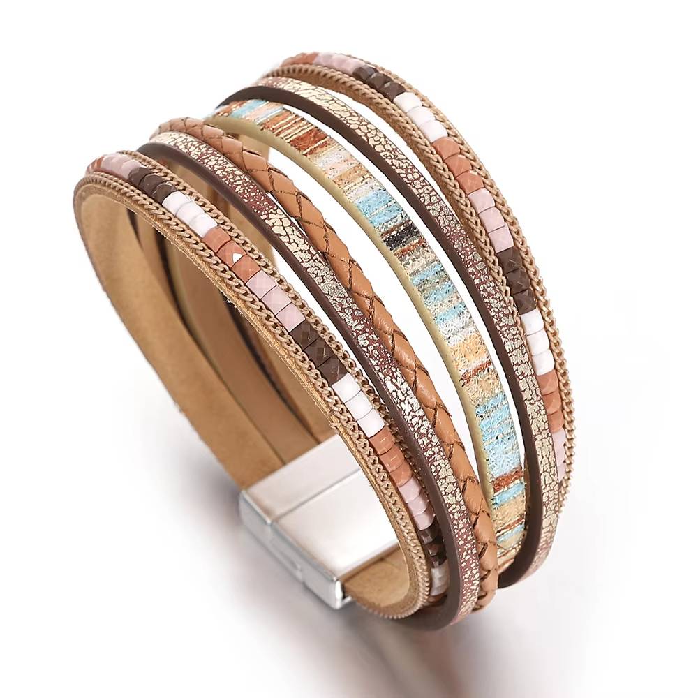 Boho Multilayer Leather Bracelet (3)