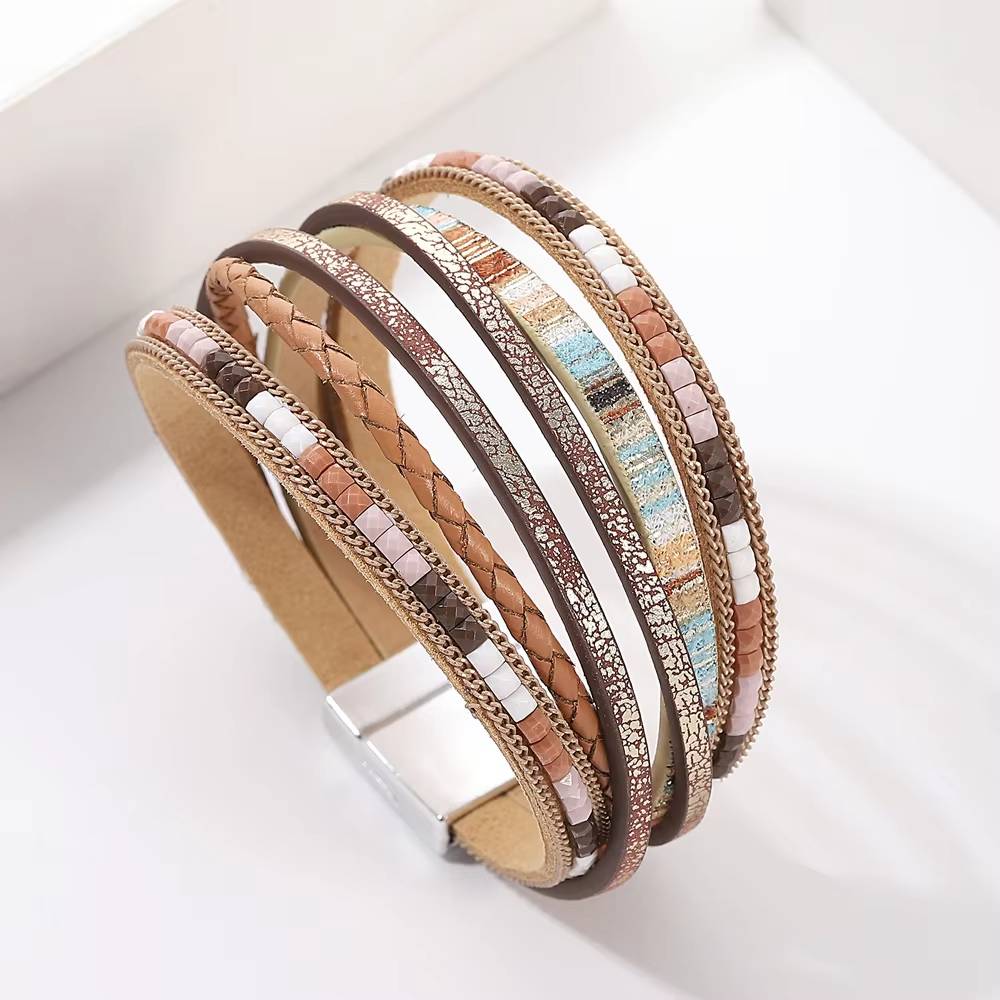 Boho Multilayer Leather Bracelet (5)