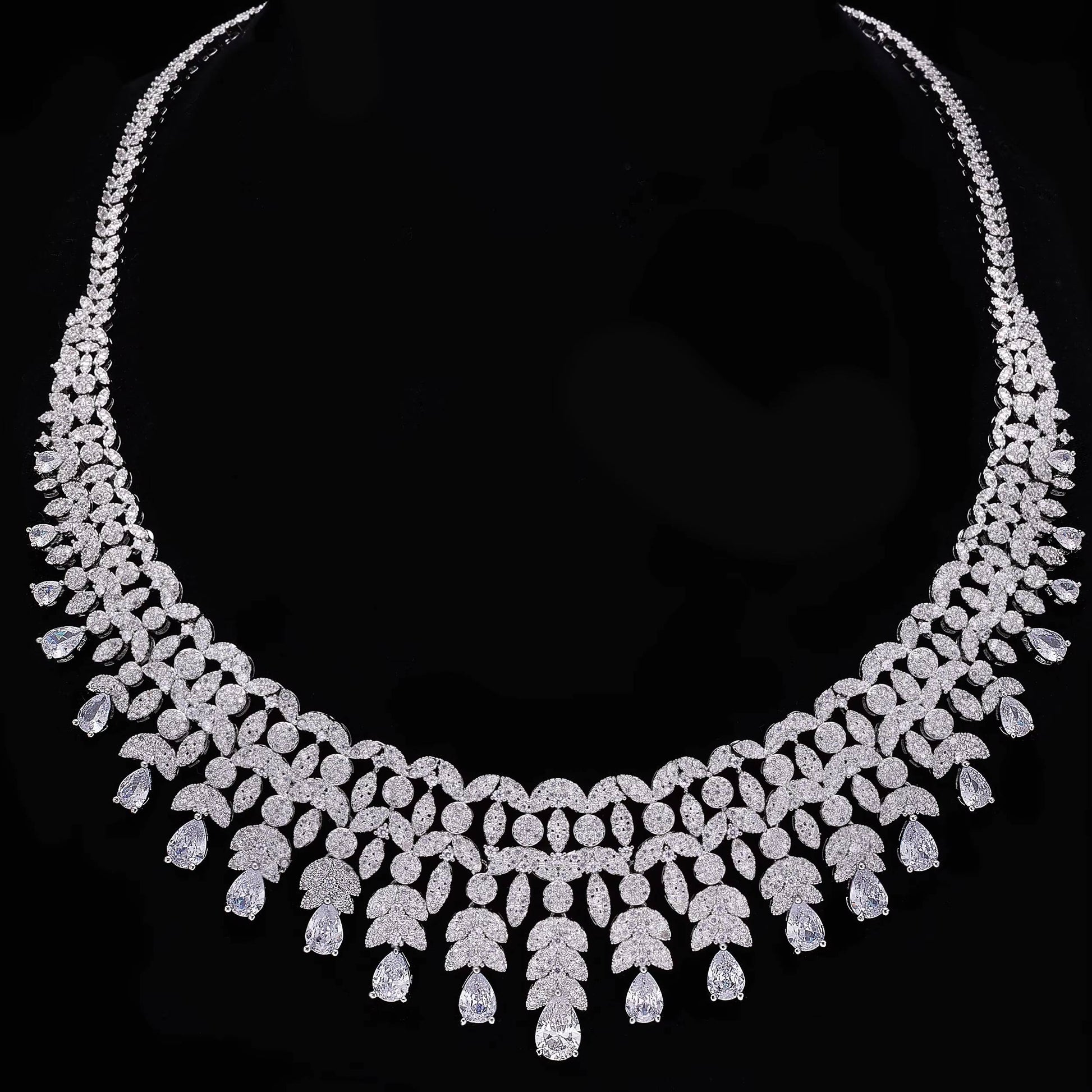 Bride Zirconia 4-Piece Party Jewelry Set Dubai Nigeria Crystal Wedding (2)