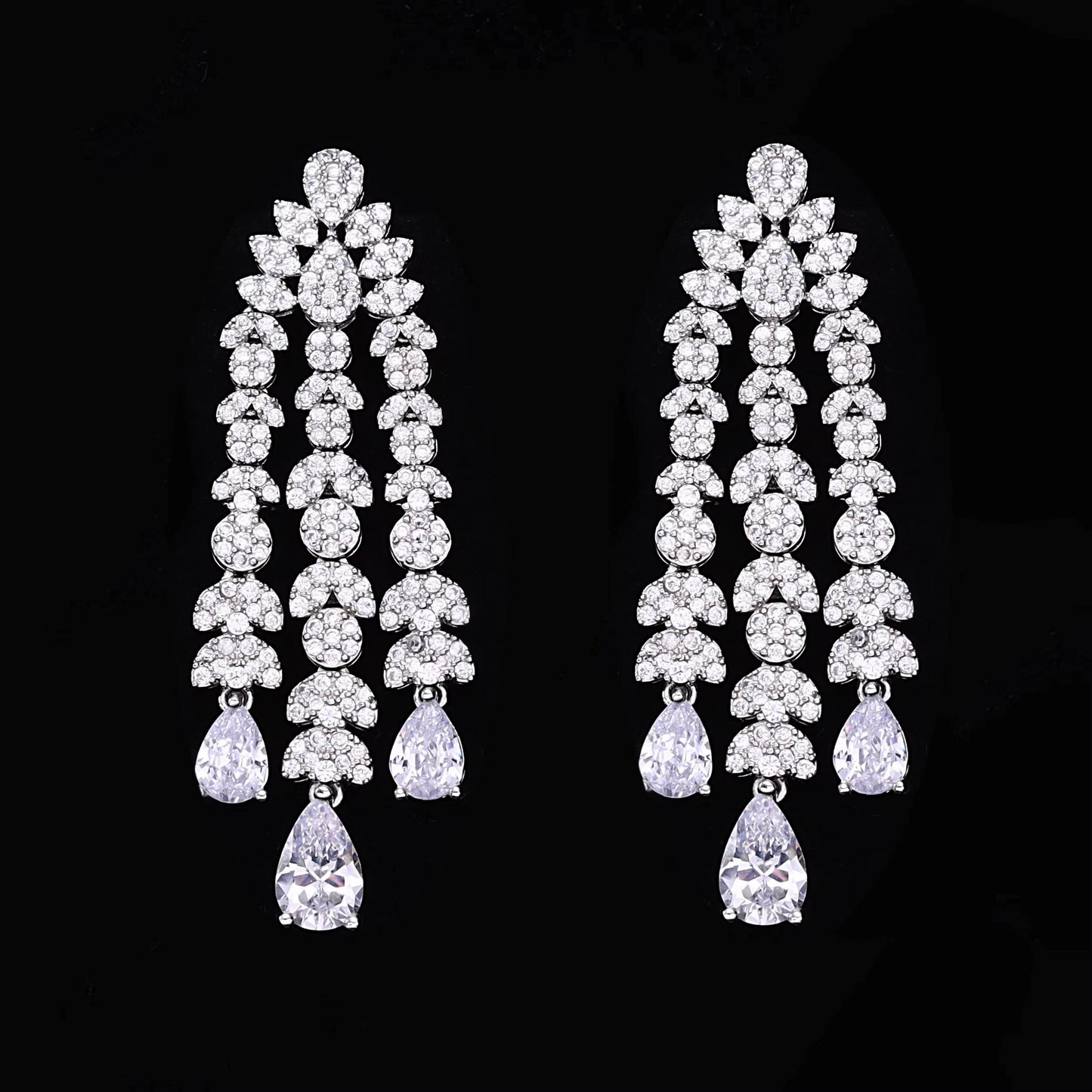 Bride Zirconia 4-Piece Party Jewelry Set Dubai Nigeria Crystal Wedding (4)