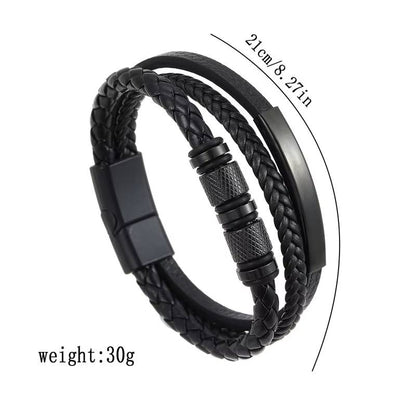 Classic Men's Leather Bracelet - Fashion Jewelry for MenWomen (2)