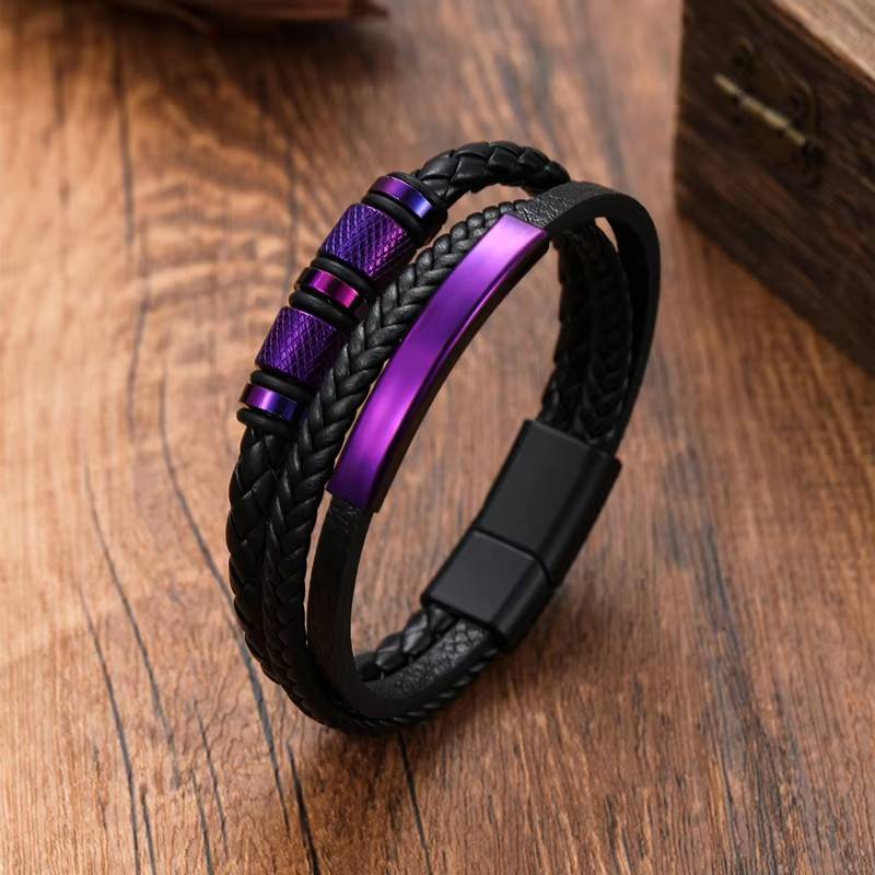 Classic Men's Leather Bracelet - Fashion Jewelry for MenWomen (8)