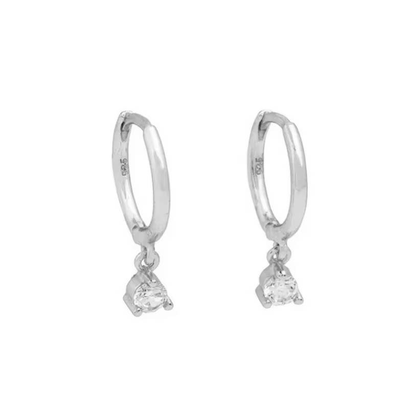 Crystal Heart Small Hoop Earring Dangle Tragus Piercing Moon (21)