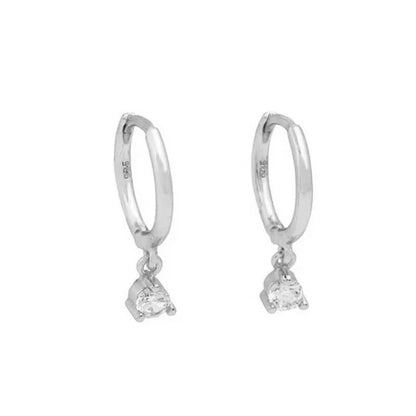 Crystal Heart Small Hoop Earring Dangle Tragus Piercing Moon (21)