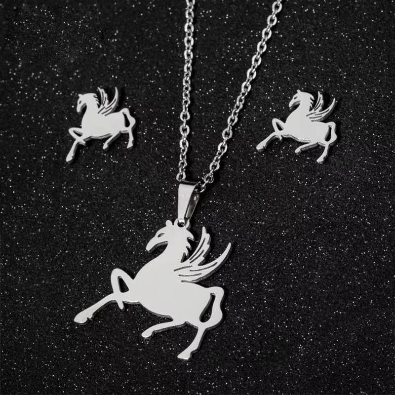 Cute Bunny Rabbit Unicorn Kitty Charm Necklace - Easter Jewelry Gifts (21)