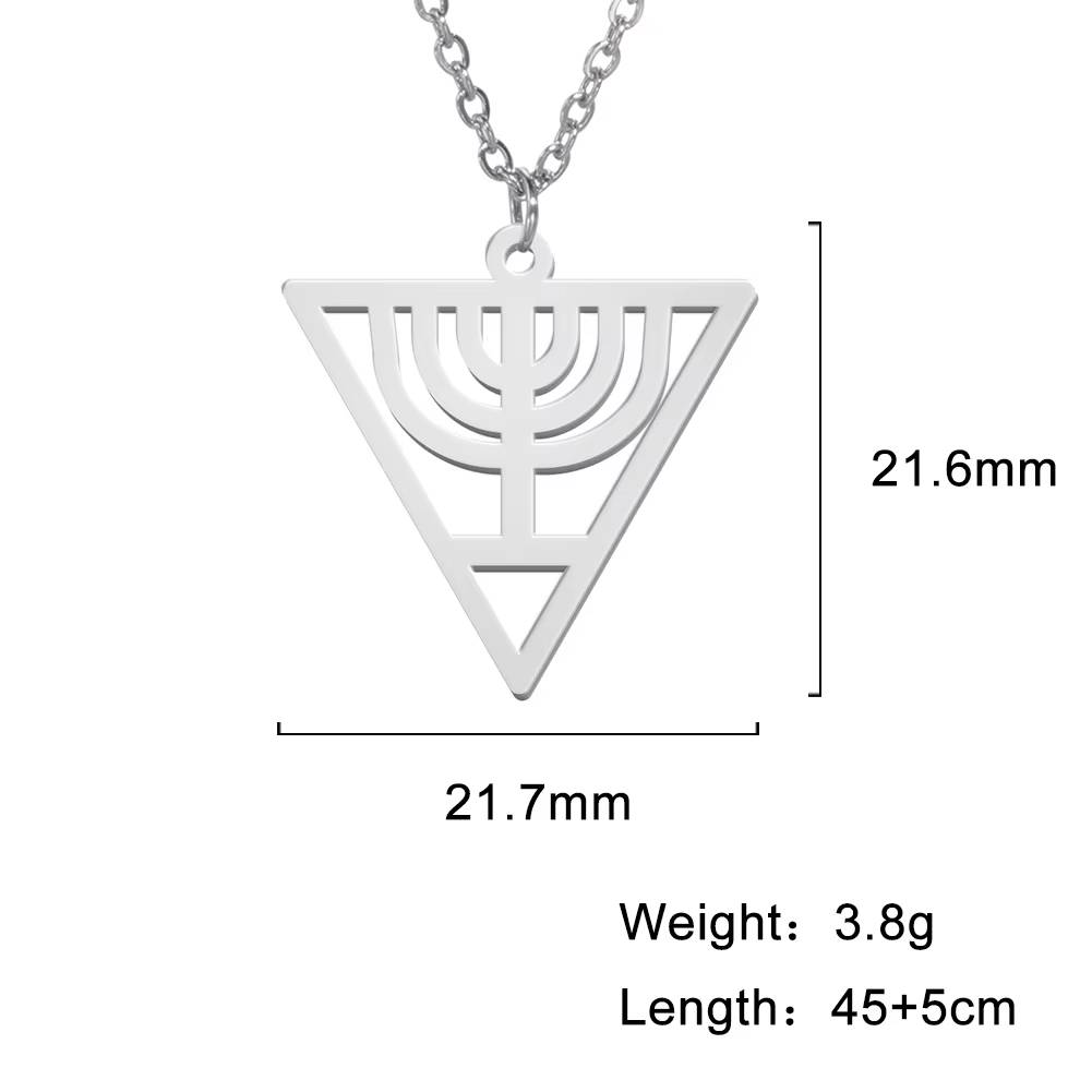 Dawapara Star of David Menorah Necklace (10)