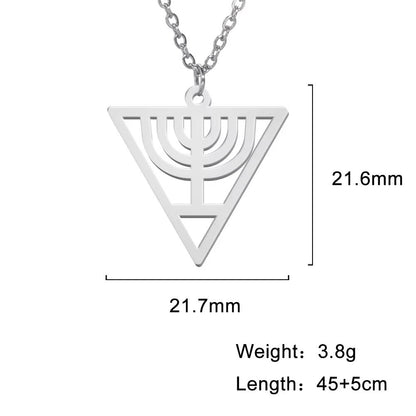 Dawapara Star of David Menorah Necklace (10)