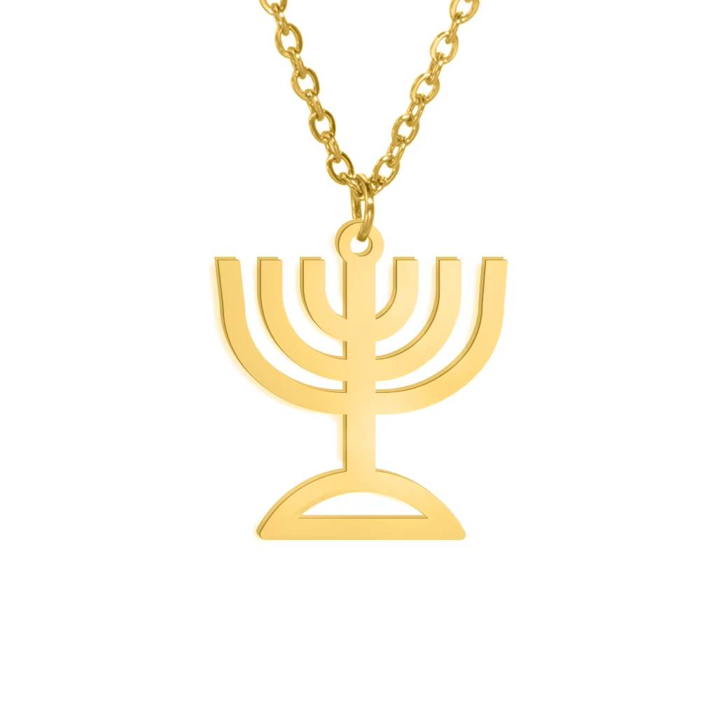 Dawapara Star of David Menorah Necklace (11)