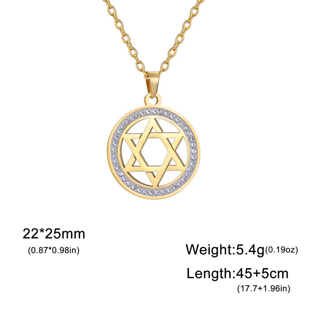 Dawapara Star of David Menorah Necklace (15)