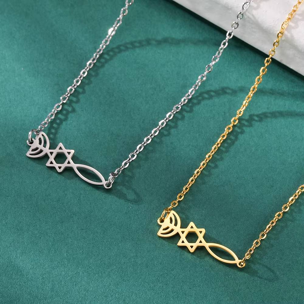 Dawapara Star of David Menorah Necklace (4)