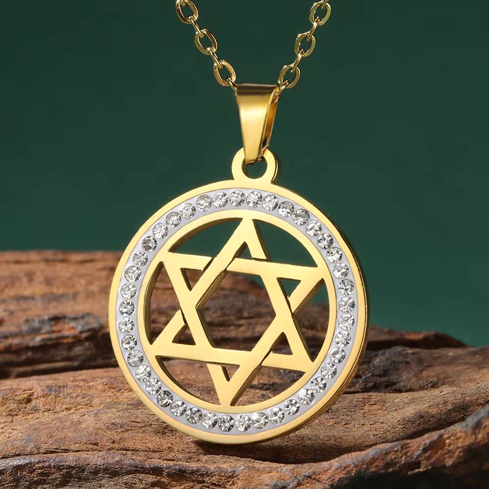 Dawapara Star of David Menorah Necklace (5)