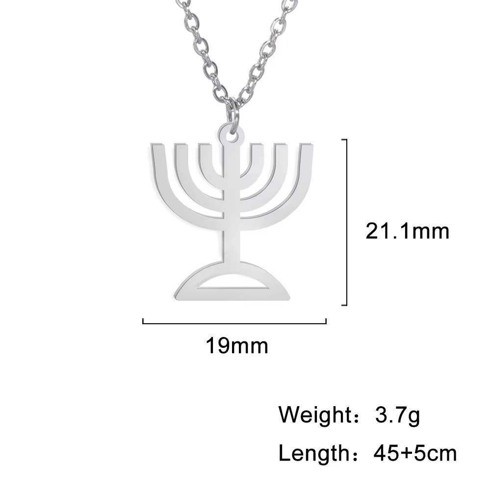 Dawapara Star of David Menorah Necklace (6)