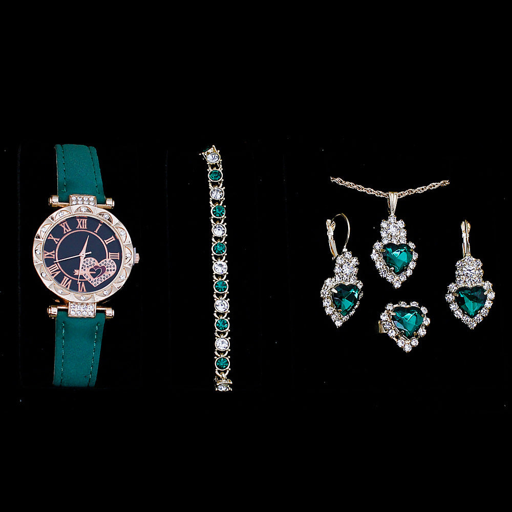 Dazzling Diamond Women's Watch Set with Jewelry Box (10)