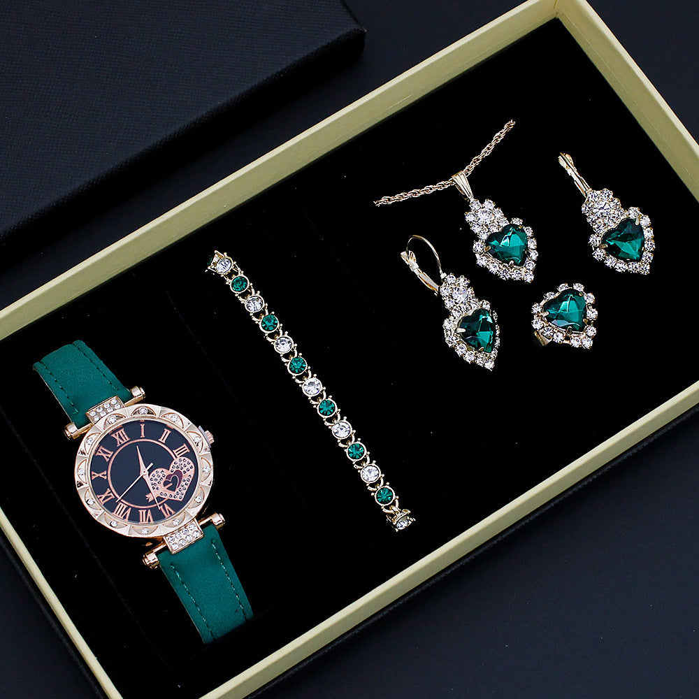 Dazzling Diamond Women's Watch Set with Jewelry Box (2)