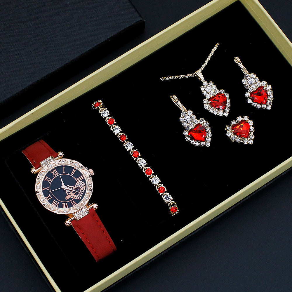 Dazzling Diamond Women's Watch Set with Jewelry Box (3)