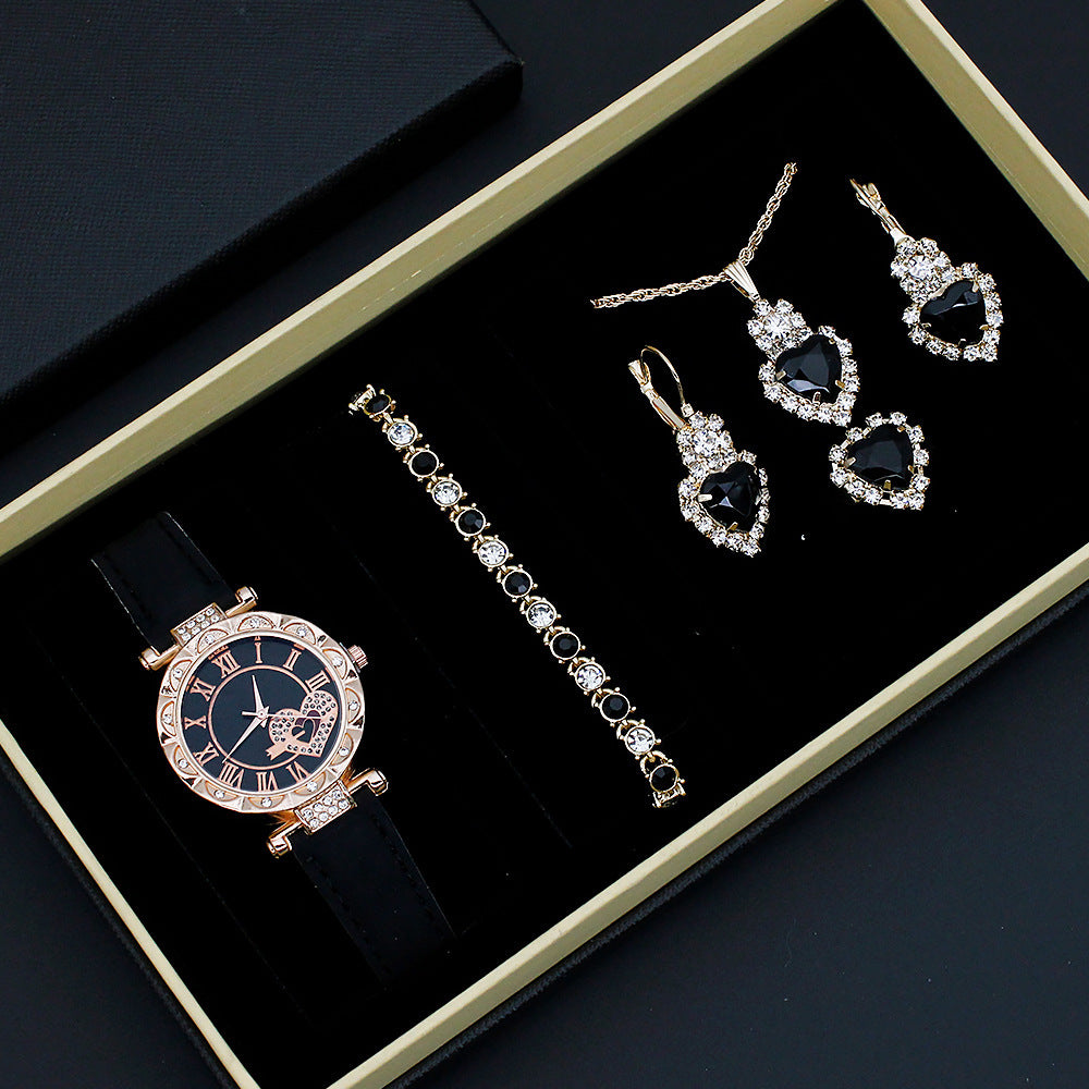 Dazzling Diamond Women's Watch Set with Jewelry Box (4)