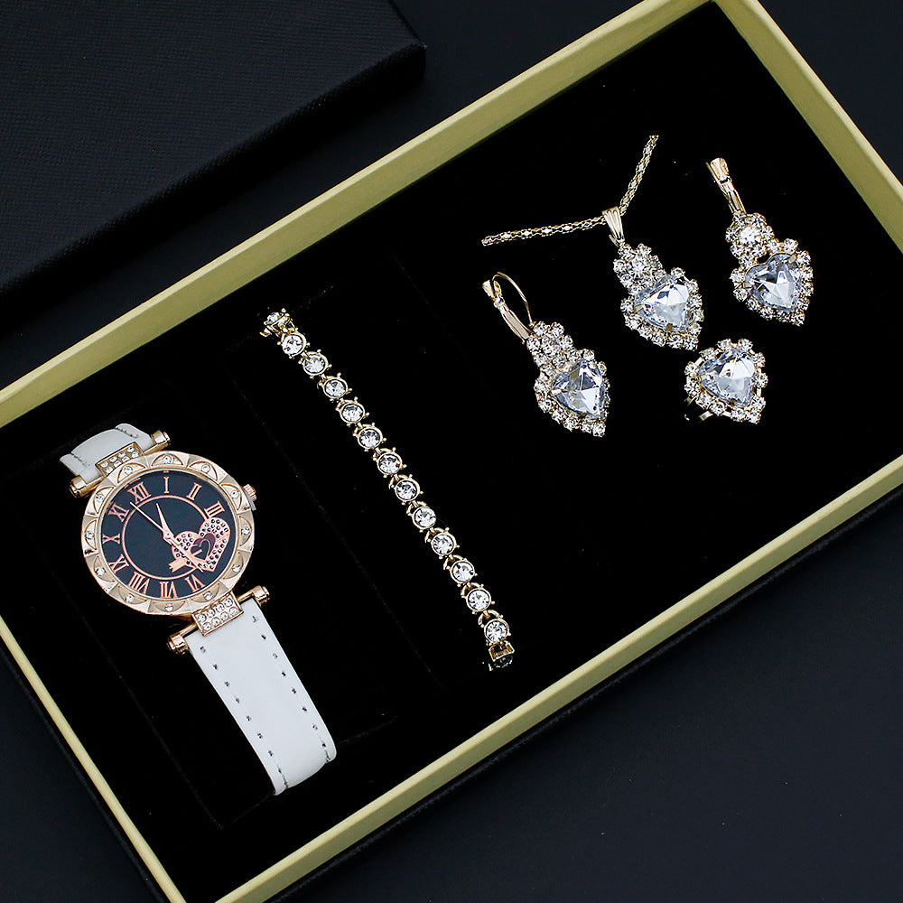 Dazzling Diamond Women's Watch Set with Jewelry Box (5)