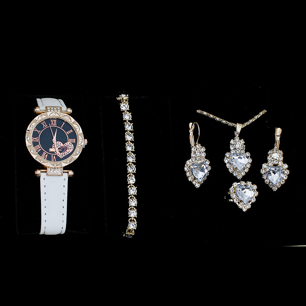 Dazzling Diamond Women's Watch Set with Jewelry Box (7)