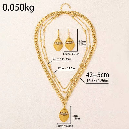 Dubai Party 24K Gold Necklace Set, African Wedding Traditional Gifts (6)