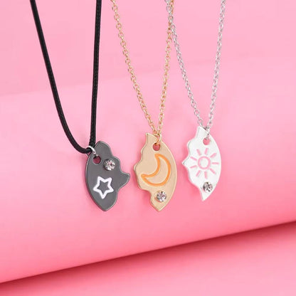 Elviragirl Sun Moon Star Pendant Necklace Set for Girls (3)