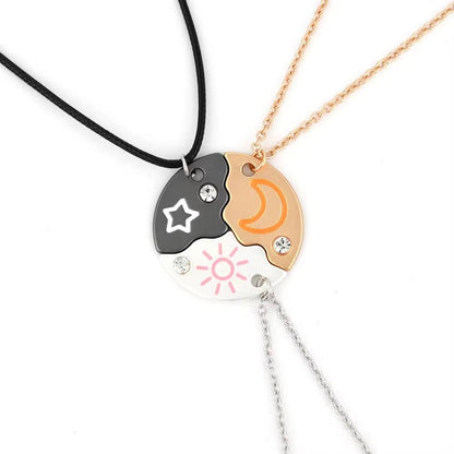 Elviragirl Sun Moon Star Pendant Necklace Set for Girls (5)