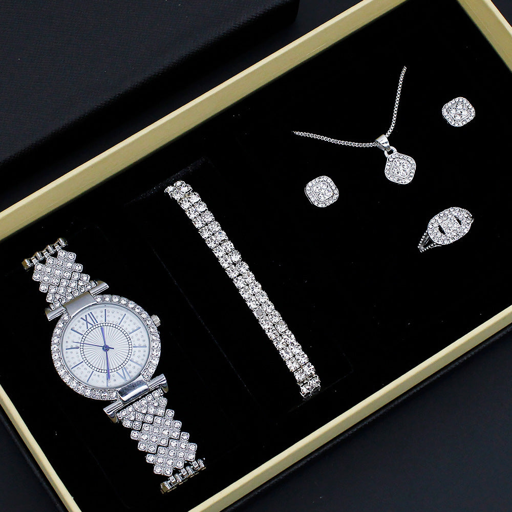 Fashion Jewelry Set Women's Quartz Watch Gift Set (5)