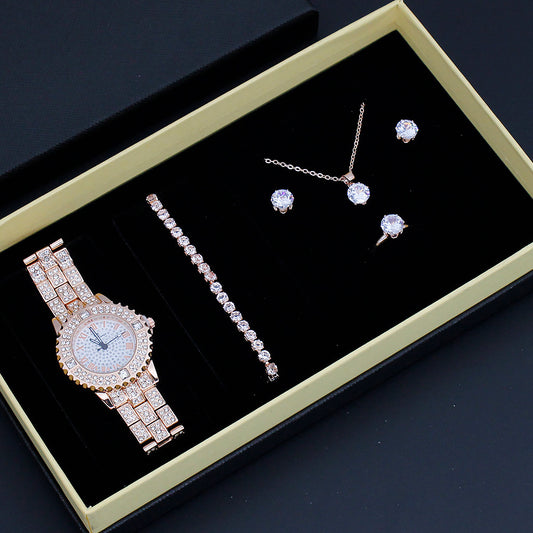 Fashionable and Elegant Bracelet Watch Set for Ladies