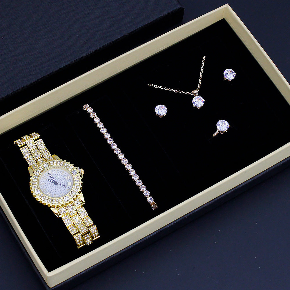 Fashionable and Elegant Bracelet Watch Set for Ladies (2)