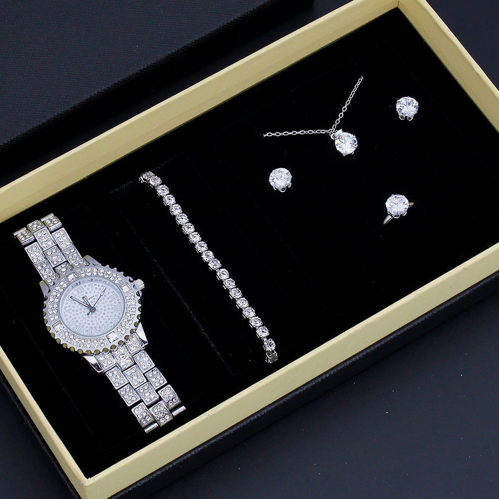 Fashionable and Elegant Bracelet Watch Set for Ladies (3)