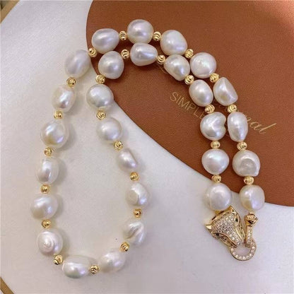 Freshwater Pearl Choker Necklace & Bracelet