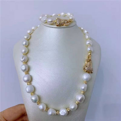 Freshwater Pearl Choker Necklace & Bracelet (3)