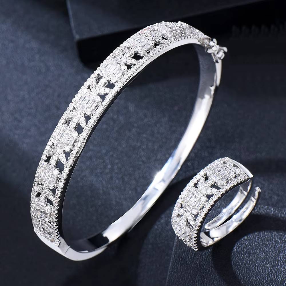 Full Micro Baguette Cubic Zircon, Saudi Arabic Dubai Jewelry (18)