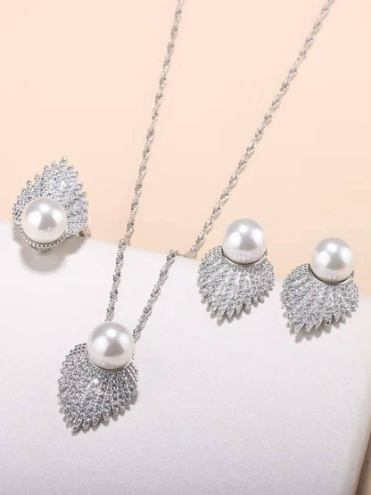 Luxury Natural Pearl 925 Silver Jewelry Sets