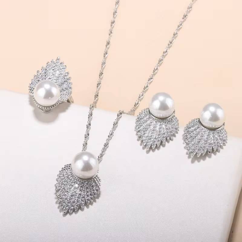 Luxury Natural Pearl 925 Silver Jewelry Sets (5)