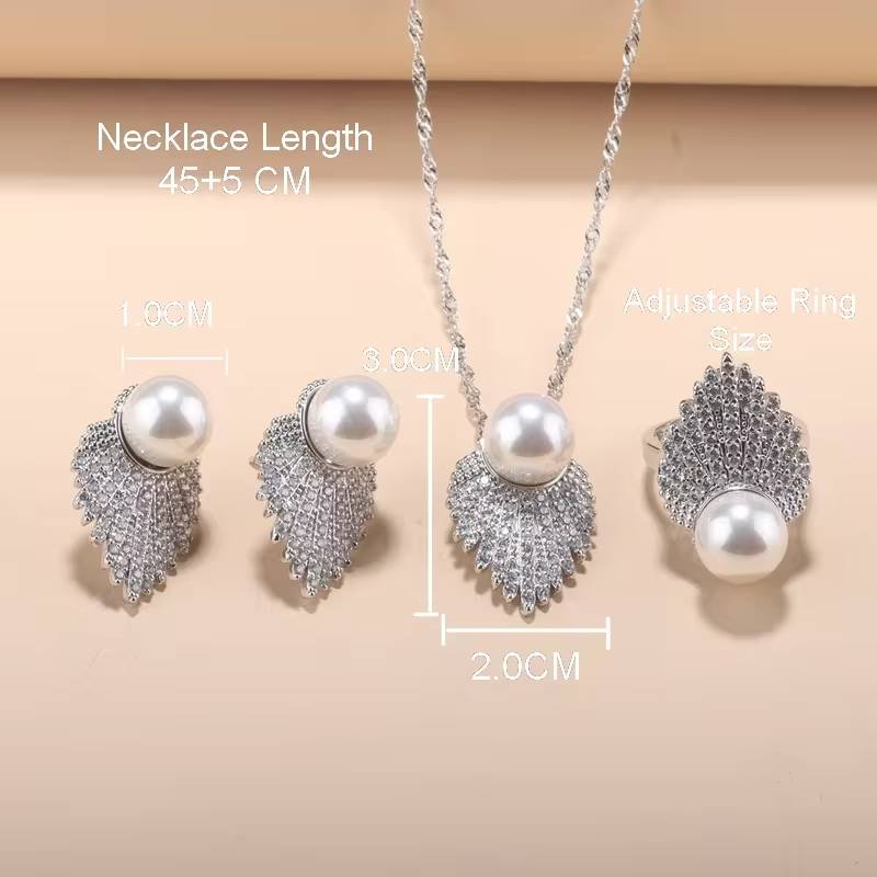 Luxury Natural Pearl 925 Silver Jewelry Sets (6)