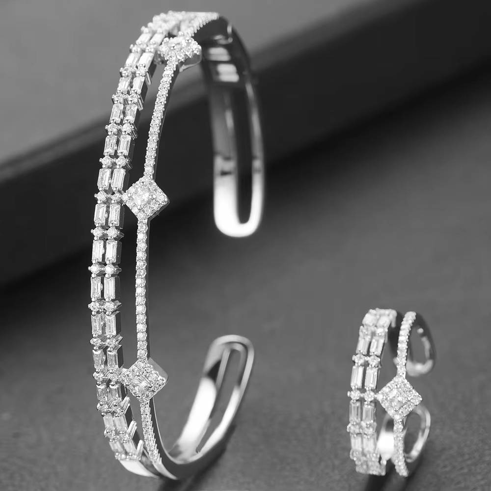 Luxury Trendy Mix Match Stackable Bangle Ring Set (10)