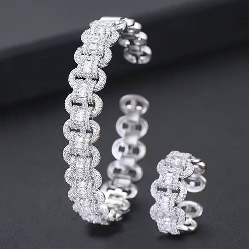 Luxury Trendy Mix Match Stackable Bangle Ring Set (19)