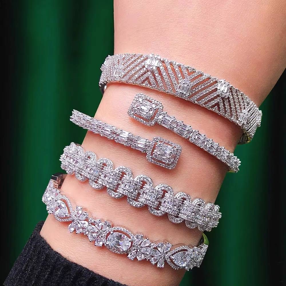 Luxury Trendy Mix Match Stackable Bangle Ring Set (2)